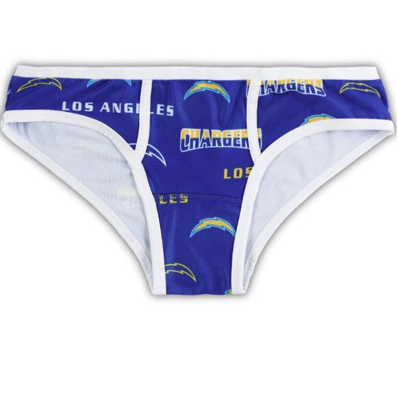 NFL LA Chargers Royal Breakthrough Allover Print Knit Panties - Women's Medium - Picture 1 of 7